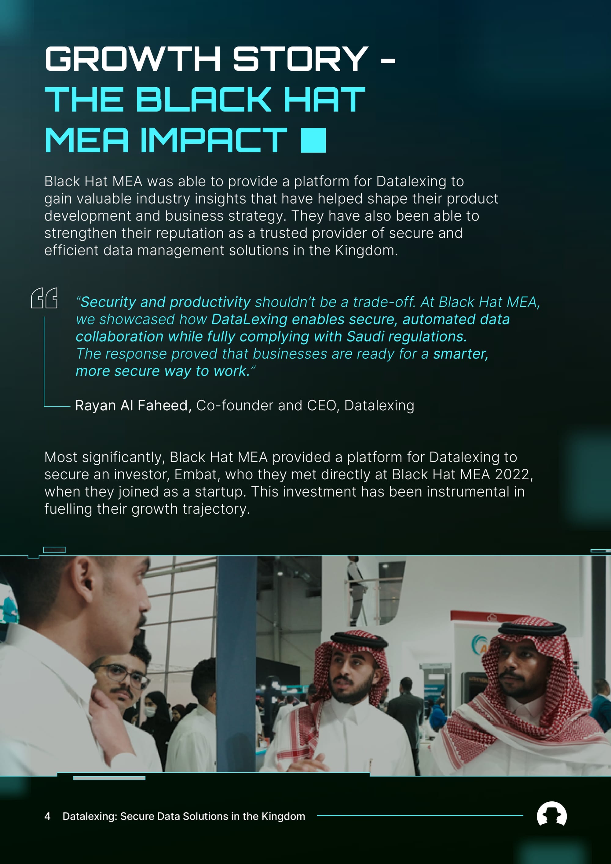 How Datalexing used Black Hat MEA to scale in Saudi Arabia