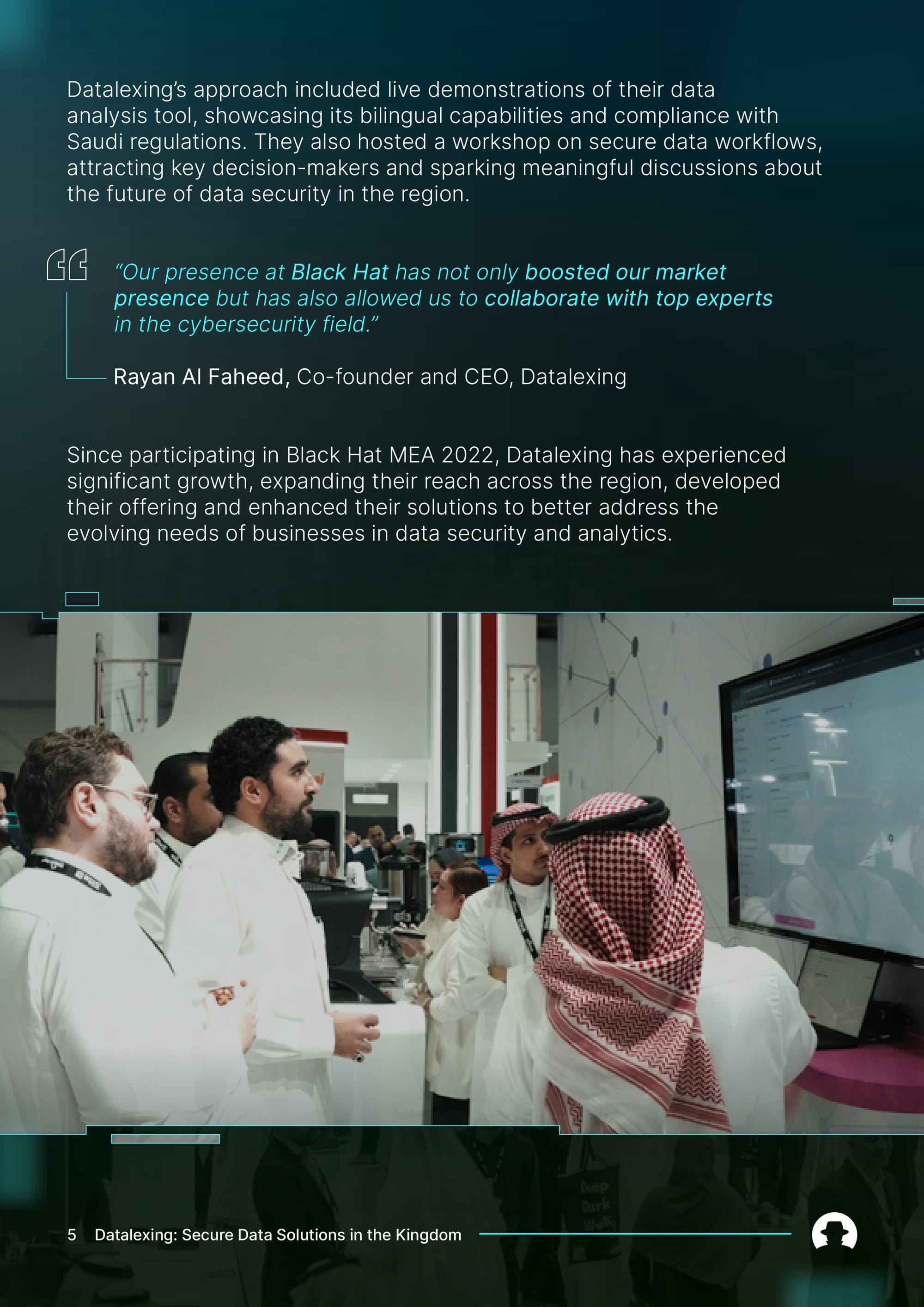 How Datalexing used Black Hat MEA to scale in Saudi Arabia